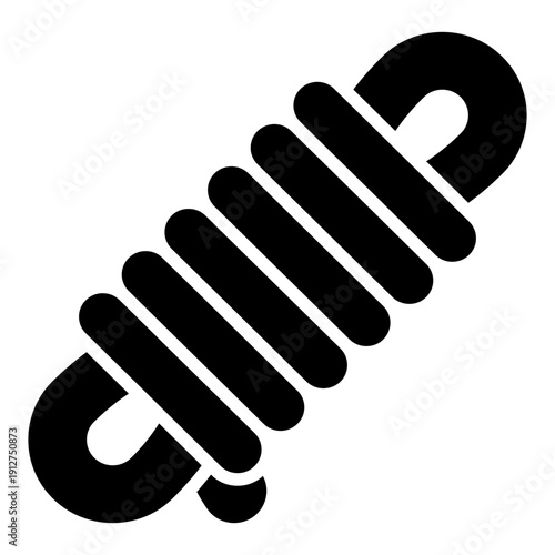 Rope Glyph Icon Vector for Hiking and Outdoor Activity, Camping Adventure Gear and Trekking Equipment Symbol