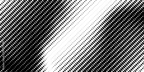 Dotted halftone waves. Abstract liquid shapes, wave effect dotted gradient texture waves isolated vector symbols set. Halftone graphic dots waves. Wave dotted halftone, creative shape abstract