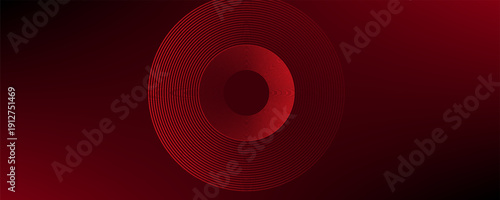 Collection of red concentric circles. Collection of radial sound wave or sonar rings. Pack of radar icon symbols, targets, dashed lines, halftones.