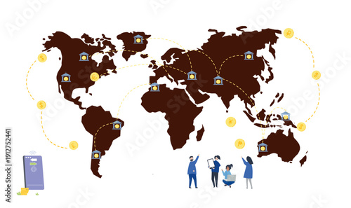 Modern workspace growth and corporate expansion, interior of a spacious global company office with ergonomic furniture.