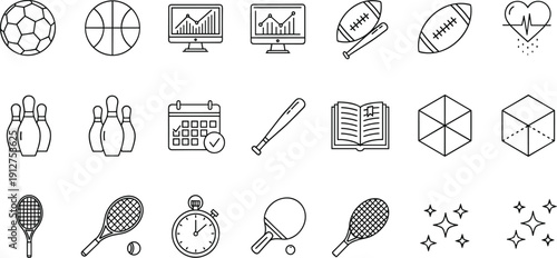 sports, fitness, equipment, games, activity, recreation, ball, racket, tennis, basketball, football, bowling, baseball, pingpong, health, training, schedule, 