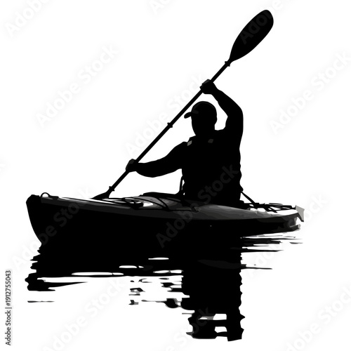  canoeing essentials minimal vector silhouette illustrator with white background