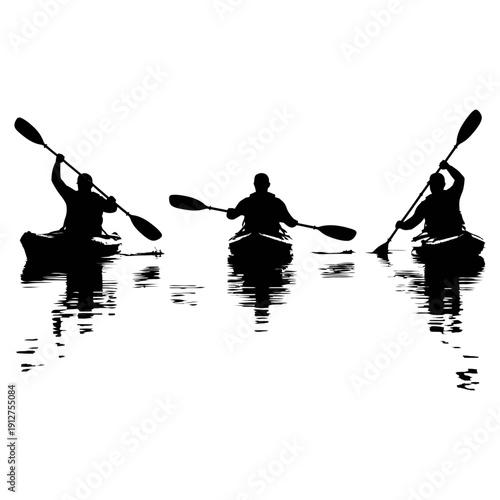  canoeing essentials minimal vector silhouette illustrator with white background