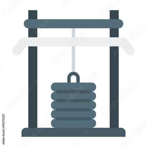 Gym Flat Icon Vector for Hotel Service and Hospitality, Accommodation Facilities and Guest Amenities Symbol