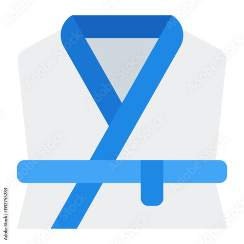 Bathrobe Flat Icon Vector for Hotel Service and Hospitality, Accommodation Facilities and Guest Amenities Symbol