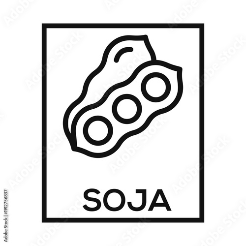 Soybean icon for food and nutrition branding
