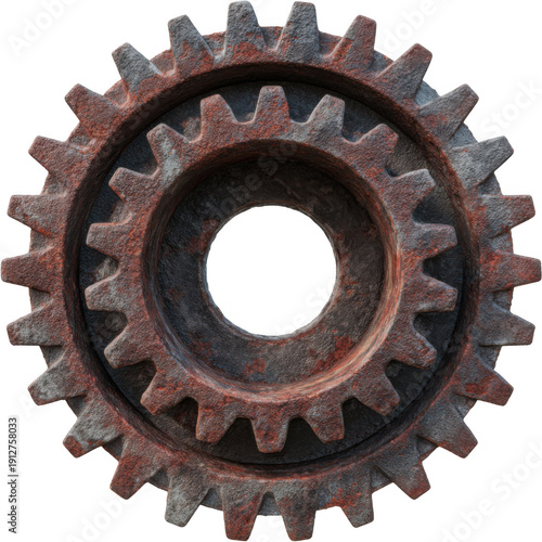 Rusty Gear Wheel Isolated