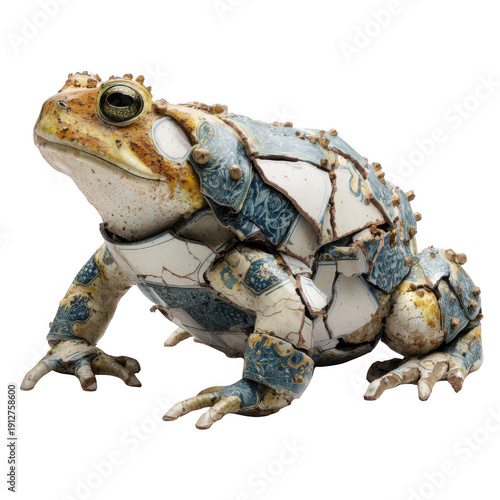 Cracked Stone Frog Side Pose