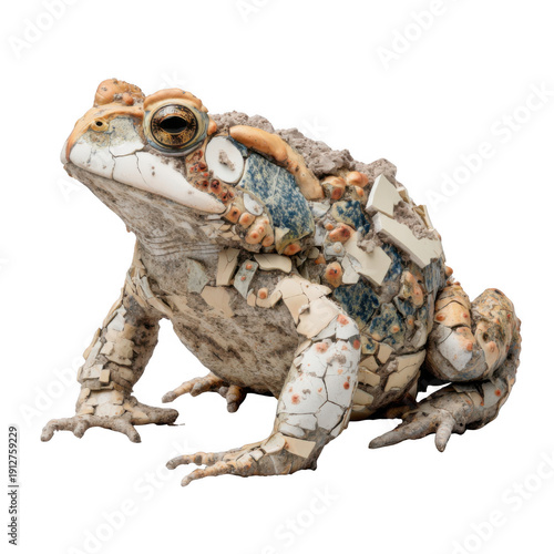 White Textured Frog Side Angle