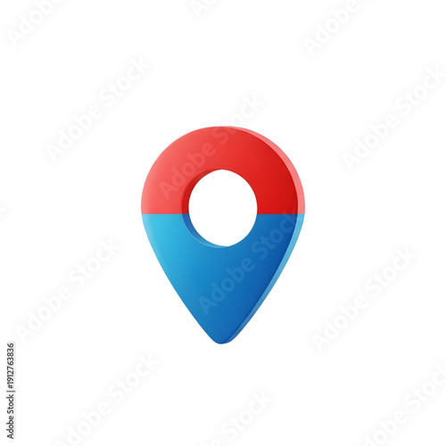 Modern location pin icon in red and blue colors Free Download Modern location pin icon in red and blue colors - GFXLoad