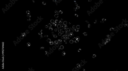 Clean Diamonds crumble. Dark background