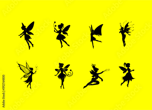 Magical Fairy and Pixie Silhouette Set