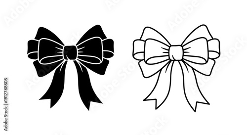 Elegant bow tie designs for fashion and accessories Vector