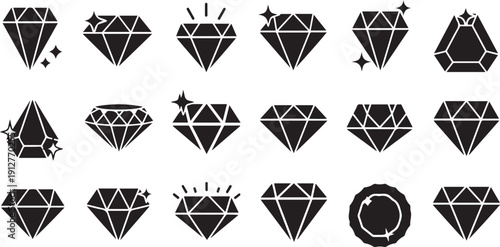 Black diamond with sparkling effects and facets diamond sparkling effects gemstone jewel