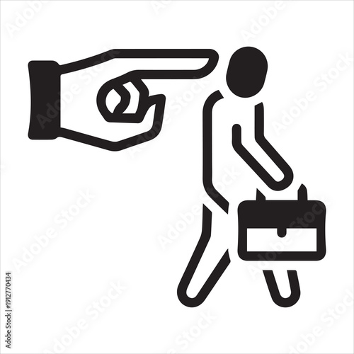 Black solid icon for firing