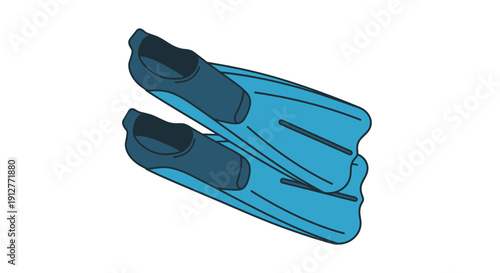 Blue swimming fins for diving, snorkeling, and water sports - essential gear for underwater exploration and aquatic activities