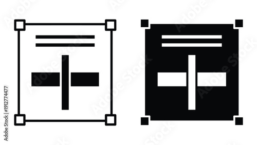 Graphic design software interface icons set