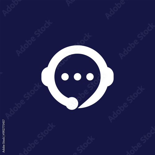 Customer Support Icon A Modern Representation of Assistance and Communication.