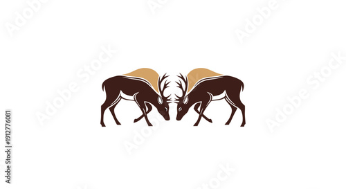 A cartoon illustration of a brown camel silhouette isolated on a white background depicting a wild desert animal and farm mammal in a clean vector art style
