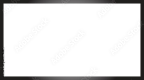 Black Rectangle Transparent Frame Border Isolated on Transparent Background