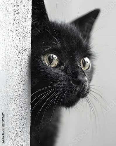 Black cat portrait