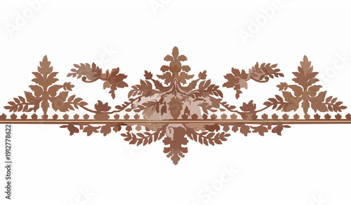 Mughal Floral Lace Border Vector Embroidery Design for Textile Print