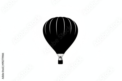 A Silhouette of Aerial Adventure: The graphic of a lone hot air balloon soars gracefully, evoking a sense of wanderlust and the open sky.
