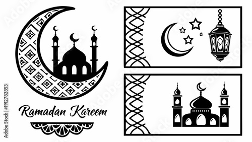 Ramadan kareem islamic holiday graphic design Vector