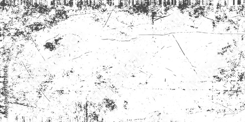 Grey Scratch and Speckle Grunge Texture on White Background, Distressed Vintage Surface Design.