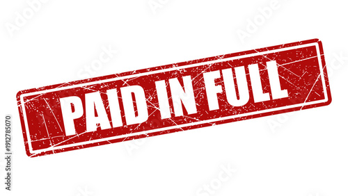Paid in full red stamp