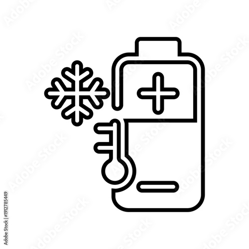 Cool temperature battery icon