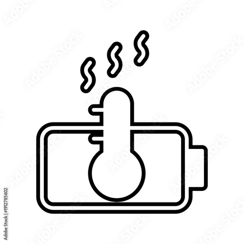 Hot temperature battery icon