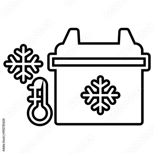 Cool temperature battery icon
