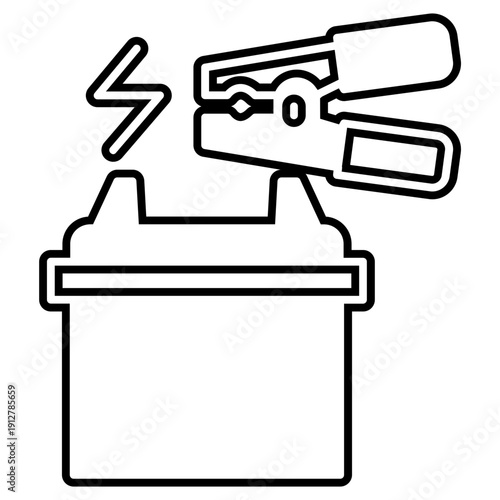 Battery and clamp unit icon