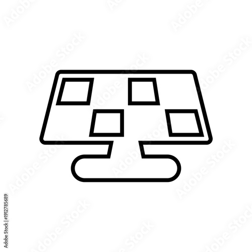 Hot temperature of solar cell icon