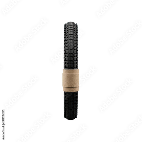 Mountain bike tire with brown packaging