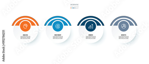 Template with step business infographic or option design.