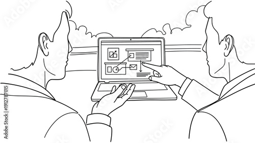 Collaborative business planning with interactive web interface on lapt