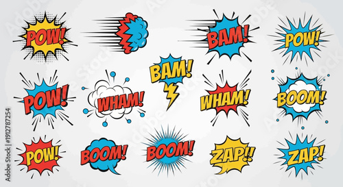 Comic Book Sound Effects Collection: Pow, Bam, Wham, Boom, Zap, Explosion