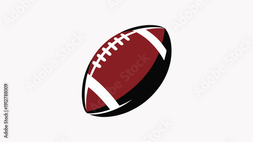 American football icon in red and white colors