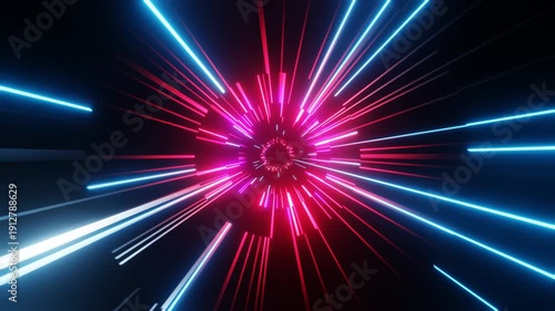 Wallpaper Mural Glowing high speed neon vibrant light trails colorful. Futuristic digital background Torontodigital.ca