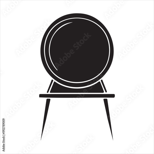 Modern chair silhouette vector icon illustration