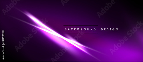 Dark purple background features bright diagonal light streaks. Minimalist design with text overlay indicating background design. Simple, modern aesthetic.