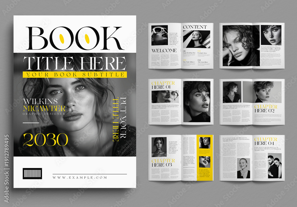 Store Title Layout Book Title Layout Design Template plantilla de Stock | Adobe Stock