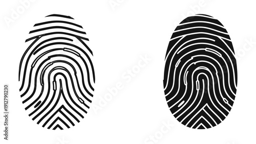 Fingerprint icons on white background