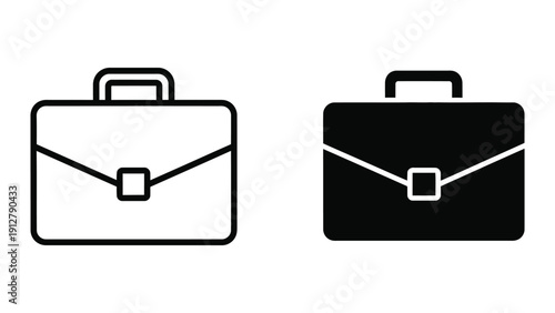 Briefcase icon set