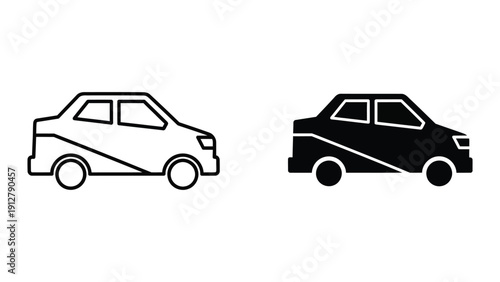 Simple car outline illustration