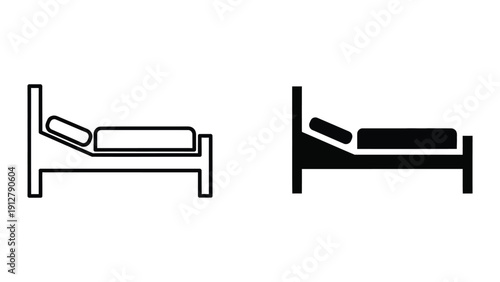 Simple bed icons