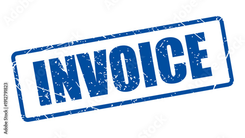 Invoice stamp with grunge texture