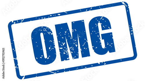 Omg stamp with grunge texture